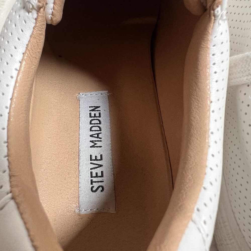 Steve Madden Toliver White‎ Perforated Platform Sneakers TLVR01S1 Womens 8 - Picture 5 of 7